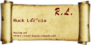 Ruck Lúcia névjegykártya